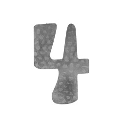 Číslo domové 4, 120x80x3mm, zdobné, bez povrchovej úpravy Číslo domové 4, 120x80x3mm, zdobné, bez povrchovej úpravy